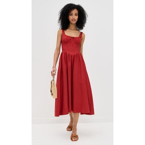 Reformation Balia Linen Tank Midi Dress - 12 - Picture 5 of 6